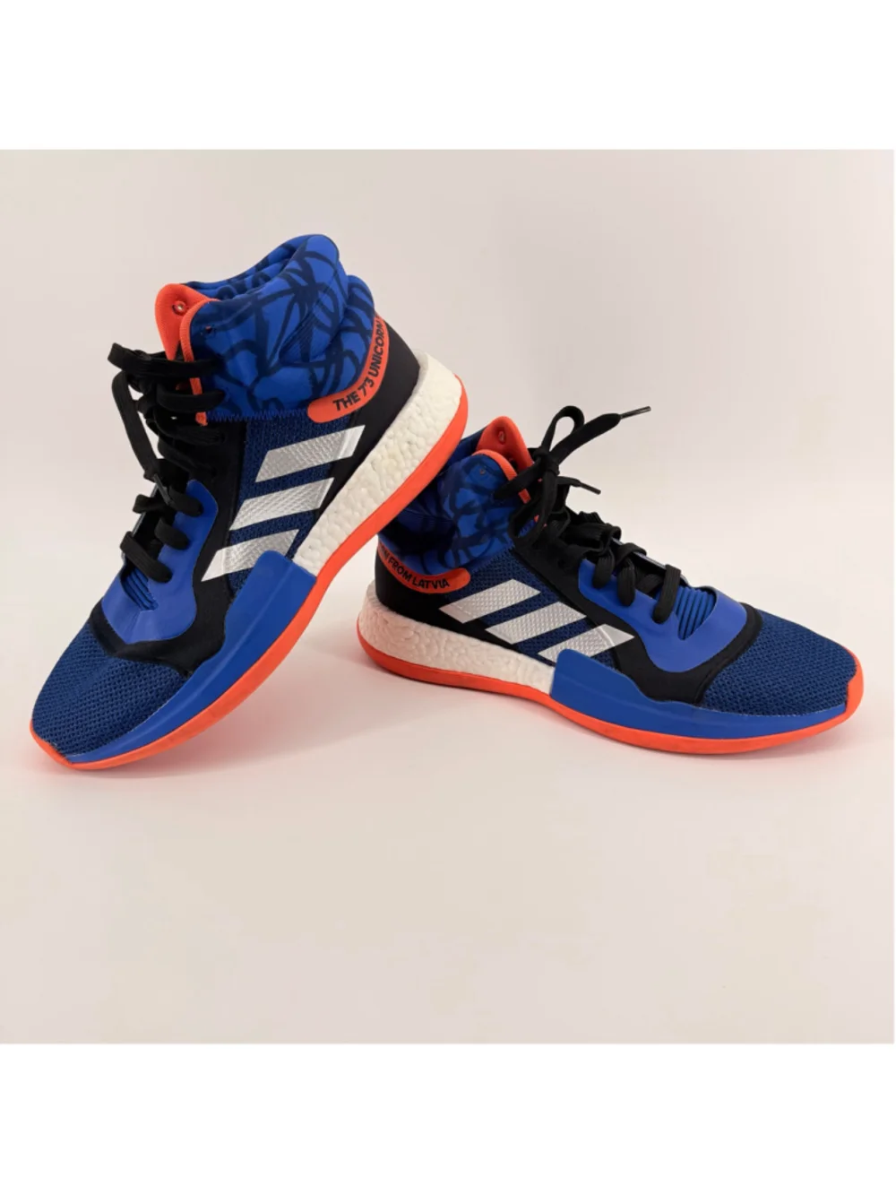 Adidas Marquee Boost Kristaps Porzongis Blue Orange Size 12 Sneakers Shoes